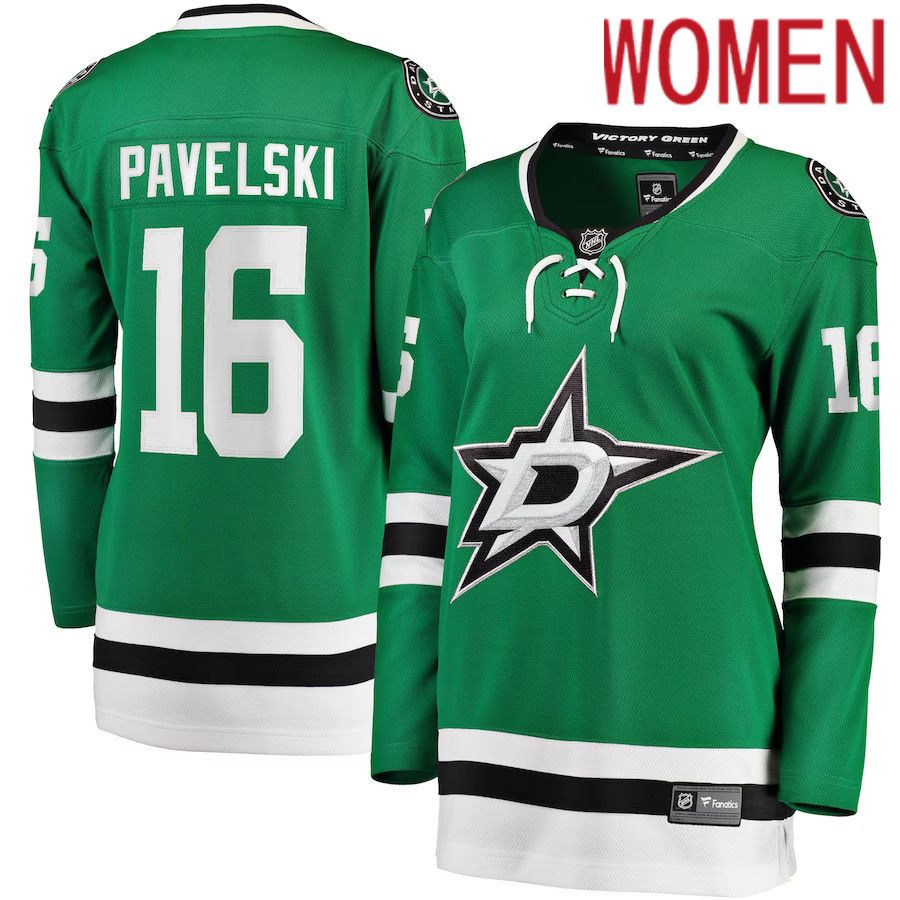Women Dallas Stars 16 Joe Pavelski Fanatics Branded Kelly Green Breakaway Home Player NHL Jersey